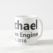 Personalized Work Mug – Custom Name & Job Title Gi コーヒーマグカップ (正面右)