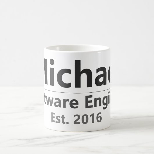 Personalized Work Mug – Custom Name & Job Title Gi コーヒーマグカップ (中央)