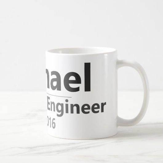 Personalized Work Mug – Custom Name & Job Title Gi コーヒーマグカップ (右)