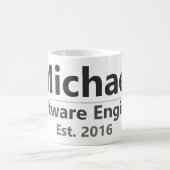 Personalized Work Mug – Custom Name & Job Title Gi コーヒーマグカップ (中央)