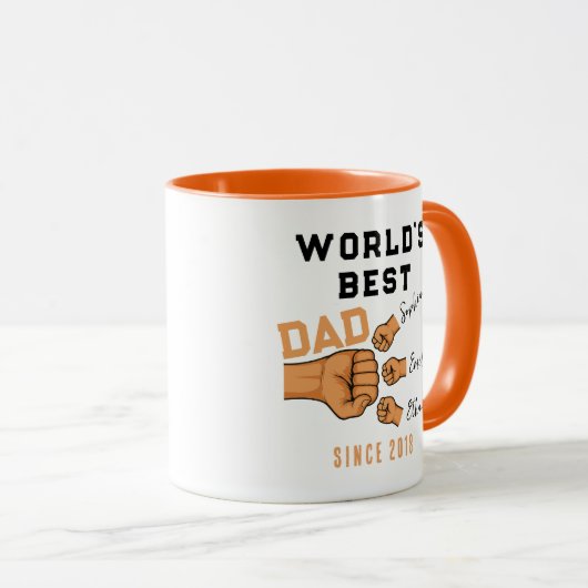 Personalized WORLD'S BEST Dad | Father’s Day マグカップ (正面右)