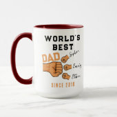 Personalized WORLD'S BEST Dad | Father’s Day マグカップ (左)