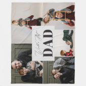 Personalized World's Best Dad Photo Collage  フリースブランケット (正面)