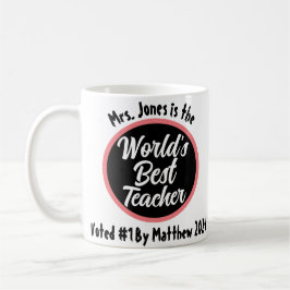 Personalized Worlds Best Teacher Mug コーヒーマグカップ