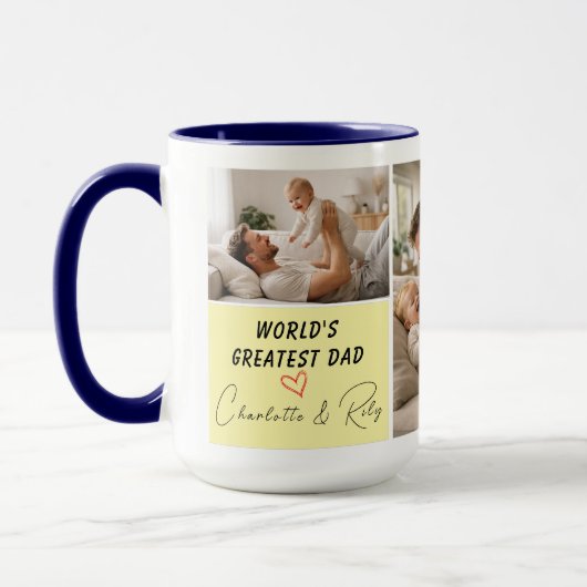 Personalized World's Greatest Dad Photo | Father’s マグカップ (左)
