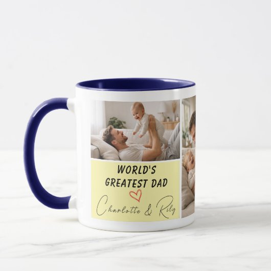 Personalized World's Greatest Dad Photo | Father’s マグカップ (左)
