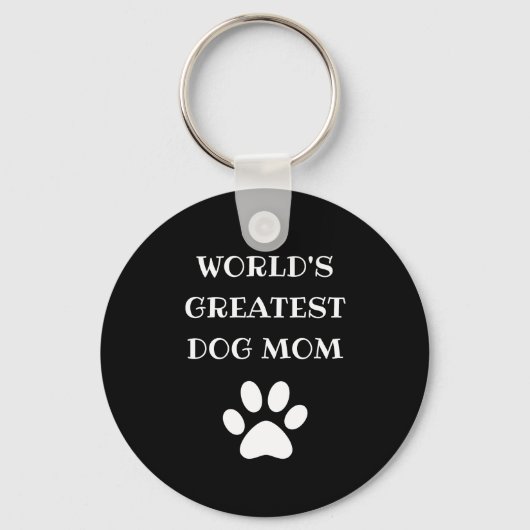 Personalized World's Greatest Dog Mom Custom Text キーホルダー (正面)
