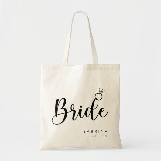 Personalized writing tool bag for bride トートバッグ (正面)
