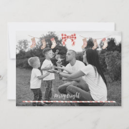 Personalized Xmas Card w/ socks 招待状