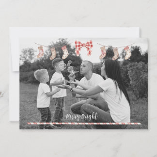 Personalized Xmas Card w/ socks 招待状