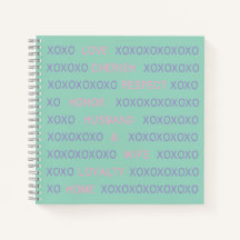 Personalized XO Husband, Wife Names Pink and Blue