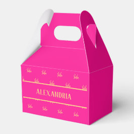 Personalized XOXO Hot Pink Valentine’s Day フェイバーボックス