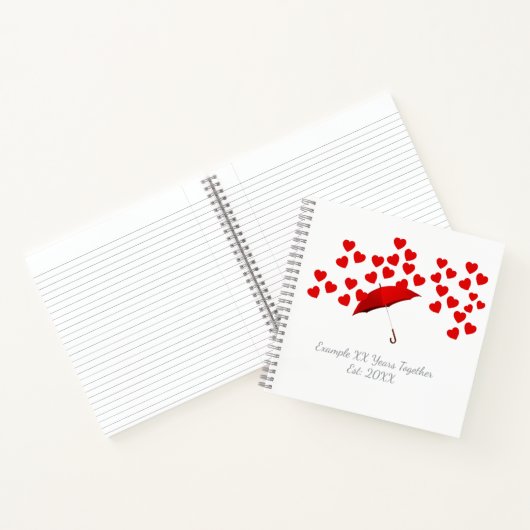 Personalized XX Years Together Anniversary ノートブック (内部)