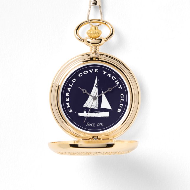 Personalized yacht club. Custom sail sailing boat 腕時計 (正面)