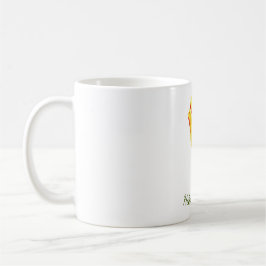 Personalized Yellow and red tulip コーヒーマグカップ