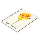 Personalized Yellow and red tulip ノートブック (左側)