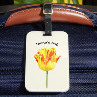 Personalized Yellow and red tulip  ラゲッジタグ