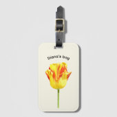 Personalized Yellow and red tulip  ラゲッジタグ (正面縦)
