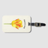 Personalized Yellow and red tulip  ラゲッジタグ (正面横)