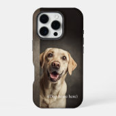 Personalized Yellow Lab Portrait iPhoneケース (裏面)