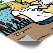 Personalized Yellow Labrador Family Blonde L ポスター (角)