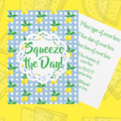 Personalized Yellow Lemons Blue White  ポストカード