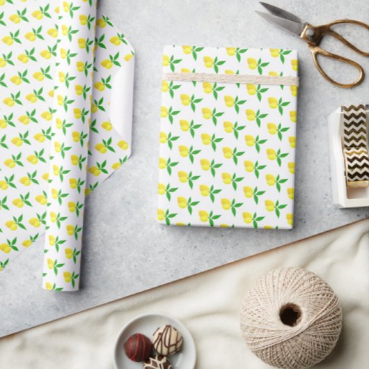 Personalized Yellow Lemons Teal  カード