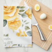 Personalized Yellow Rose & RX Pharmacy キッチンタオル (四つ折り)