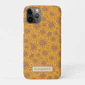 Personalized Yellow Sunflower Pattern iPhone Case Case-Mate iPhoneケース (裏)