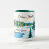 Personalized Yellowstone Winter Scene Coffee マグカップ (中央)