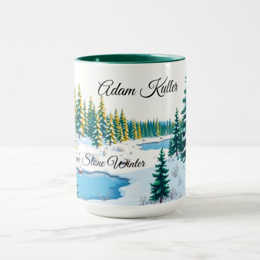 Personalized Yellowstone Winter Scene Coffee マグカップ (中央)