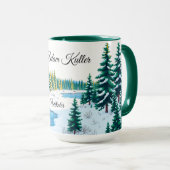 Personalized Yellowstone Winter Scene Coffee マグカップ (正面右)
