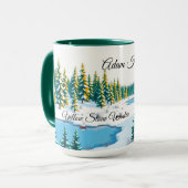 Personalized Yellowstone Winter Scene Coffee マグカップ (正面左)