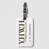 Personalized YHWH YAHWEH Above All Else Christian ラゲッジタグ (正面縦)