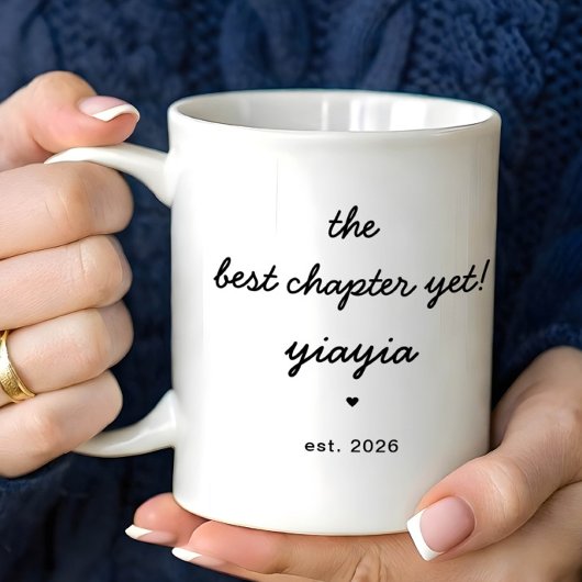 Personalized Yiayia Mug Best Chapter Yet コーヒーマグカップ