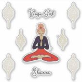 Personalized Yoga Girl シール (正面)