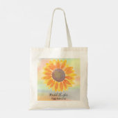 Personalized Yoga Instructor Sunflower トートバッグ (裏面)