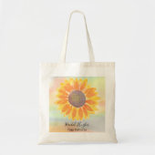 Personalized Yoga Instructor Sunflower トートバッグ (正面)