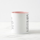 Personalized Yoga Teacher Definition Mug マグカップ (中央)