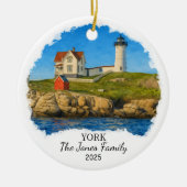 Personalized York Ornament, Maine セラミックオーナメント (正面)