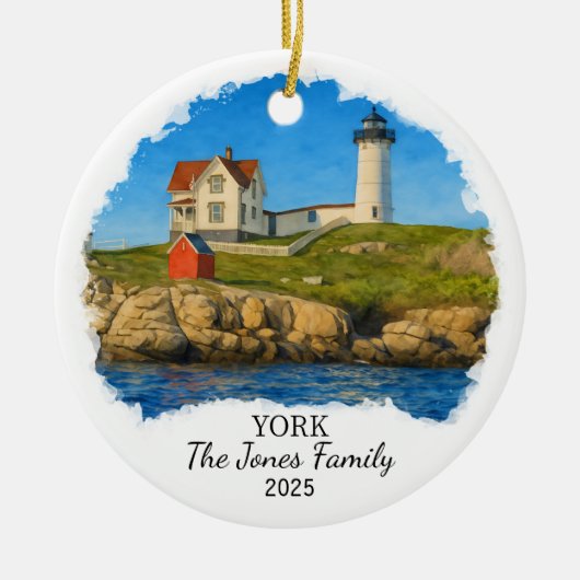 Personalized York Ornament, Maine セラミックオーナメント (正面)