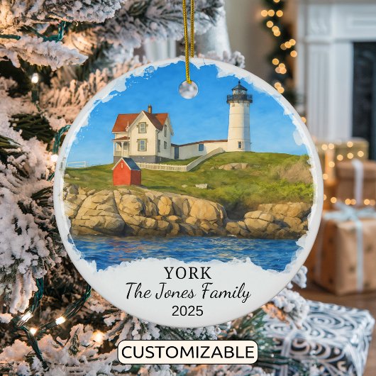Personalized York Ornament, Maine セラミックオーナメント