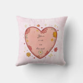 Personalized You Are So Loved Throw Pillow クッション (裏面)