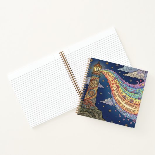Personalized You Radiate Kindness Spiral Notebook ノートブック (内部)