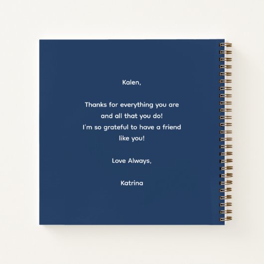 Personalized You Radiate Kindness Spiral Notebook ノートブック (裏面)