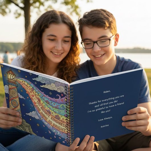 Personalized You Radiate Kindness Spiral Notebook ノートブック