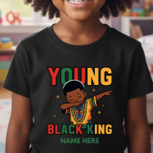 Personalized Young Black King Dabbing Boy