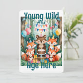 Personalized Young Wild And Age Birthday Party 招待状 (スタンド正面)