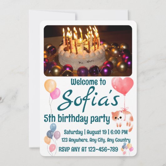 Personalized Young Wild And Age Birthday Party 招待状 (裏面)