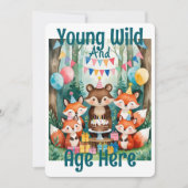 Personalized Young Wild And Age Birthday Party 招待状 (正面)